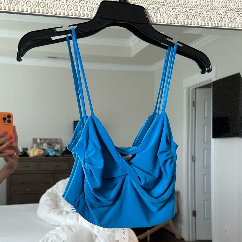 Blue Crop Top